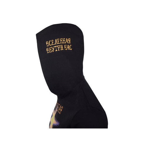 Худи Warsaw, унисекс, черный, ДТФ текстиль и термотрансфер