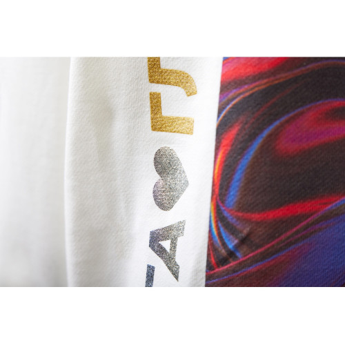 Худи оверсайз Alpha.01 унисекс, молочный, все виды нанесения на текстиле на одной толстовке