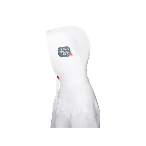 Худи оверсайз Alpha.01 унисекс, молочный, все виды нанесения на текстиле на одной толстовке