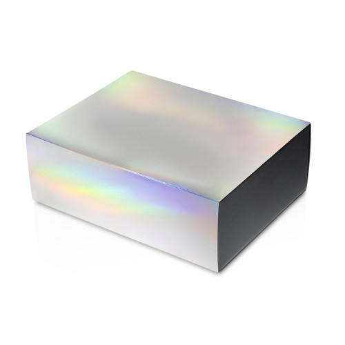 Подарочная коробка с голографическим шубером без печати Aurora, XL, 300х235х105 мм. Подарочная коробка с голографическим шубером без печати Aurora, XL, 300х235х105 мм.