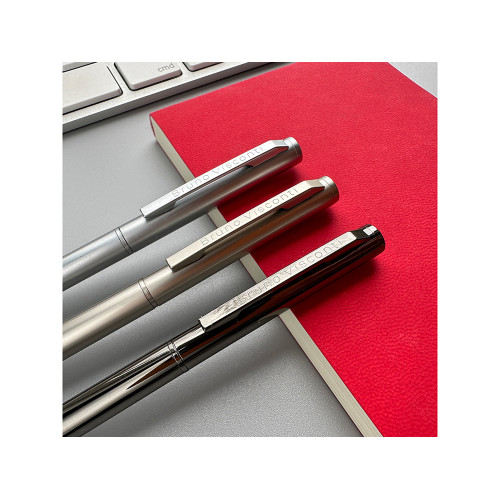 Ручка шариковая автоматическая BrunoVisconti® PALERMO цвет корпуса серебряный, 0.7 мм