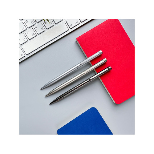 Ручка шариковая автоматическая BrunoVisconti® PALERMO цвет корпуса серебряный, 0.7 мм