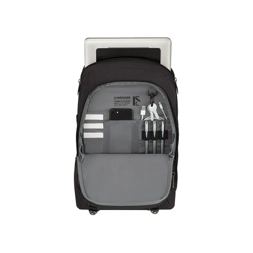 Рюкзак WENGER Oryson 16, чёрный, переработанный ПЭТ/Полиэстер, 32х45х19 см, 25 л. Рюкзак WENGER Oryson 16, чёрный, переработанный ПЭТ/Полиэстер, 32х45х19 см, 25 л.