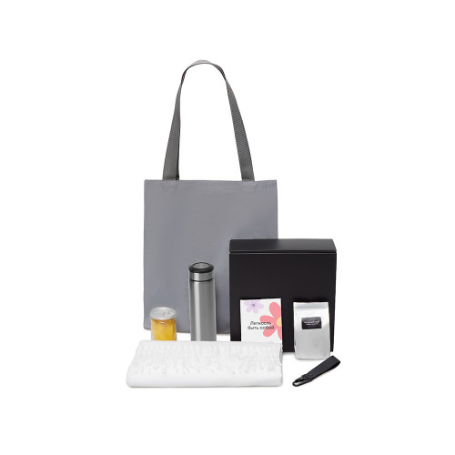 Подарочный набор Re:f. Walk с палантином, шоппером и термосом, белый