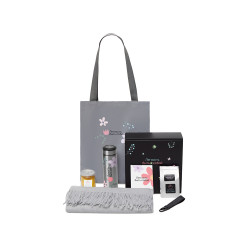 Подарочный набор Re:f. Walk с палантином, шоппером и термосом, серый