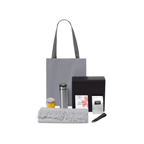 Подарочный набор Re:f. Walk с палантином, шоппером и термосом, серый