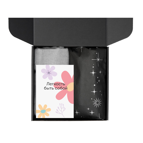 Подарочный набор Re:f. Walk с палантином, шоппером и термосом, серый