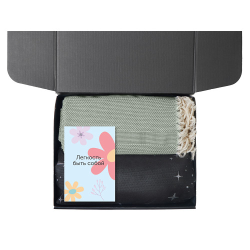 Подарочный набор Re:f. Shelter  с пледом, зеркалом, свечой и диффузором