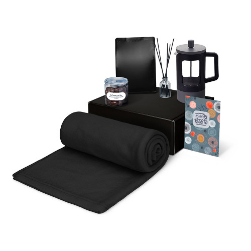 Подарочный набор Re:y. Vive с пледом, френч-прессом и кофе Подарочный набор Re:y. Vive с пледом, френч-прессом и кофе