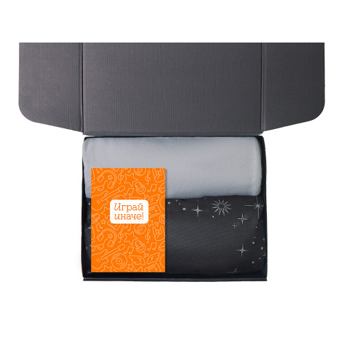 Подарочный набор с пледом, свечой и диффузором, серый Подарочный набор с пледом, свечой и диффузором, серый