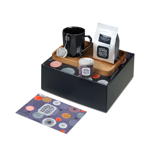 Подарочный набор Re:y. Hearth  с кружкой, подносом и чаем