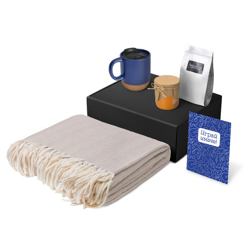 Подарочный набор Re:y. Nest с пледом, кружкой и вареньем