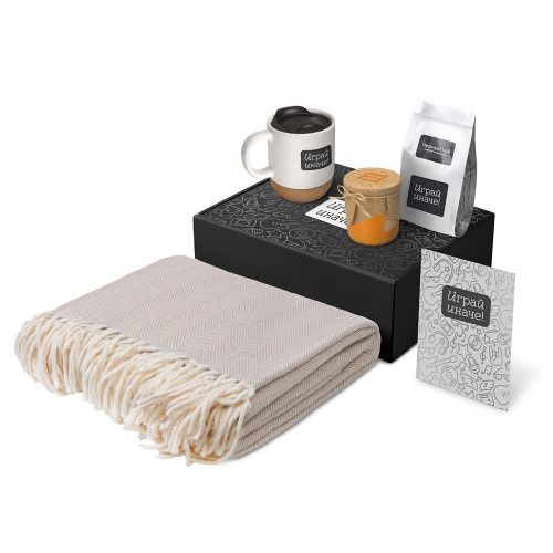 Подарочный набор Re:y. Nest с пледом, кружкой и вареньем Подарочный набор Re:y. Nest с пледом, кружкой и вареньем