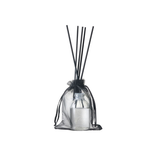 Диффузор с ароматом Табак и ваниль, 30мл, стекло, пробка, палочки 5 шт., мешочек из органзы черный Диффузор с ароматом Табак и ваниль, 30мл, стекло, пробка, палочки 5 шт., мешочек из органзы черный