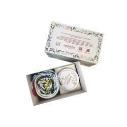 Набор: платок Русский полевой букет и свеча Цветы и травы