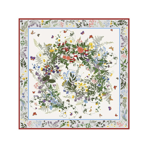 Набор: платок Русский полевой букет и свеча Цветы и травы Набор: платок Русский полевой букет и свеча Цветы и травы