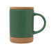 Кружка 450 мл с пробковым дном с крышкой Корк & Бон, глубокий зеленый