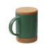 Кружка 450 мл с пробковым дном с крышкой Корк & Бон, глубокий зеленый