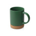 Кружка 450 мл с пробковым дном с крышкой Корк & Бон, глубокий зеленый