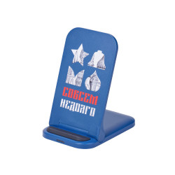 Беспроводное зарядное устройство Foldy, 15 Вт, темно-синий (уф печать)