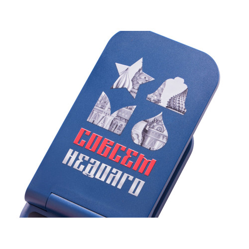 Беспроводное зарядное устройство Foldy, 15 Вт, темно-синий (уф печать)