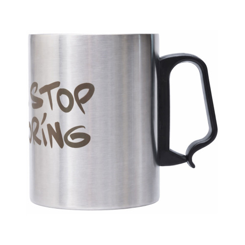 Стальная кружка с двойными стенками Climber Max, 450 мл, черный (гравировка)