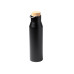 Термобутылка Мэйер из нержавеющей стали, с бамбуковой крышкой, черный