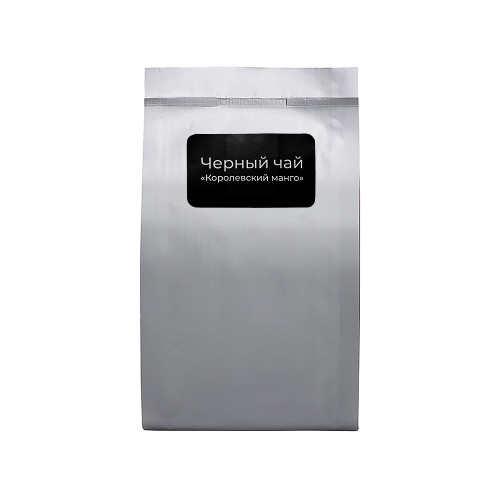 Чай черный Королевский манго с ананасом,50 гр.,серебристый матовый пакет с нашей этикеткой лицевой