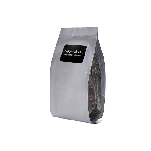 Чай черный Королевский манго с ананасом,50 гр.,серебристый матовый пакет с нашей этикеткой лицевой