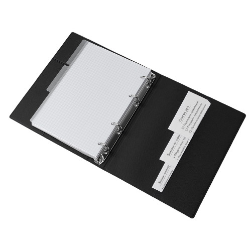 Блокнот на кольцах Favor, черный