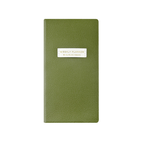 Еженедельник недатированный А6 Verde с нашивкой, зеленый