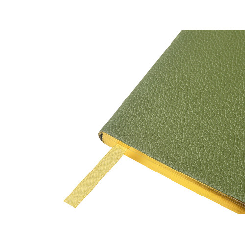 Еженедельник недатированный А6 Verde с нашивкой, зеленый