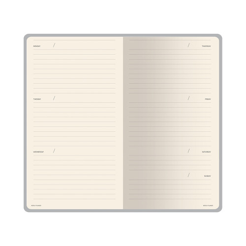 Еженедельник недатированный А6 Total beige с нашивкой, бежевый