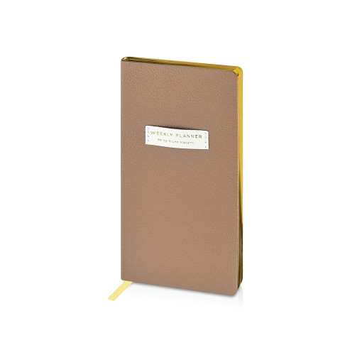Еженедельник недатированный А6 Total beige с нашивкой, бежевый