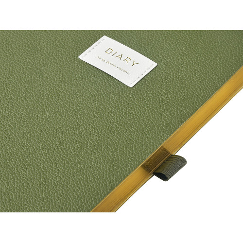 Ежедневник недатированный А5 Verde с нашивкой, зеленый