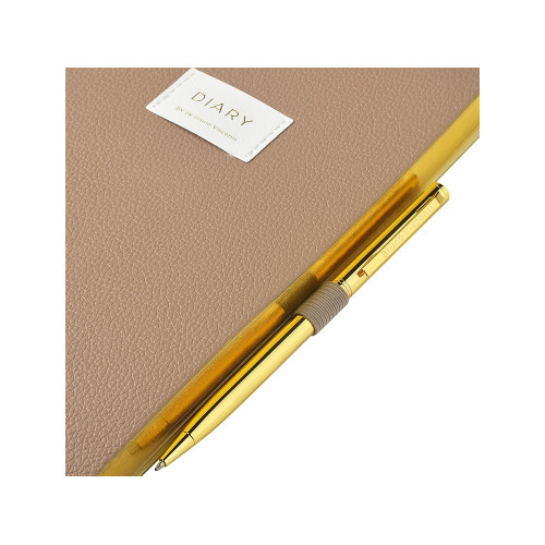 Ежедневник недатированный А5 Total beige с нашивкой, бежевый