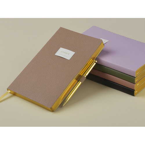 Ежедневник недатированный А5 Total beige с нашивкой, бежевый