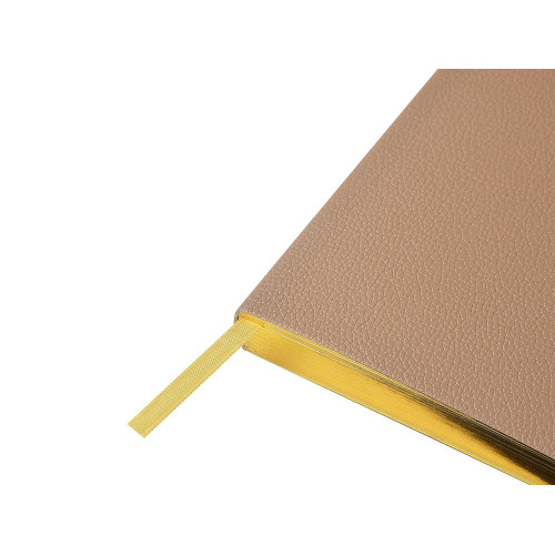 Ежедневник недатированный А5 Total beige с нашивкой, бежевый