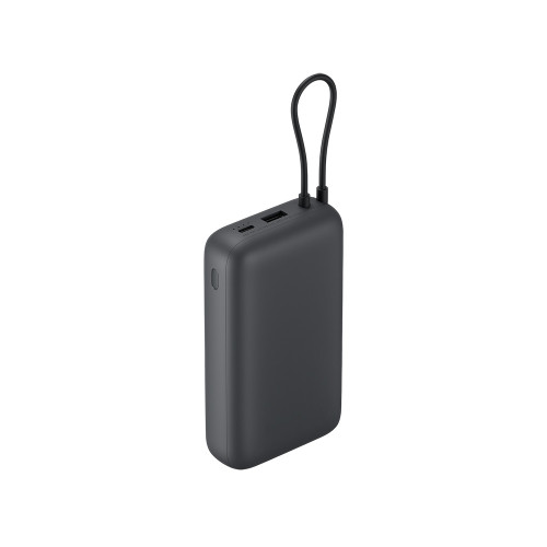 Внешний аккумулятор с встроенным кабелем Xiaomi Power Bank 20000mAh (Integrated Cable) GL Dark Gray Внешний аккумулятор с встроенным кабелем Xiaomi Power Bank 20000mAh (Integrated Cable) GL Dark Gray