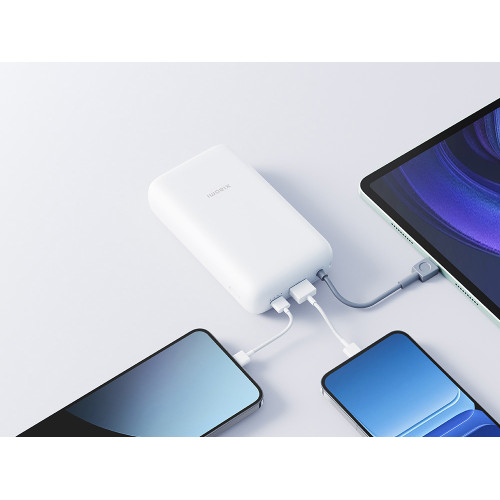 Внешний аккумулятор с встроенным кабелем Xiaomi Power Bank 20000mAh (Integrated Cable) GL Light Gray Внешний аккумулятор с встроенным кабелем Xiaomi Power Bank 20000mAh (Integrated Cable) GL Light Gray