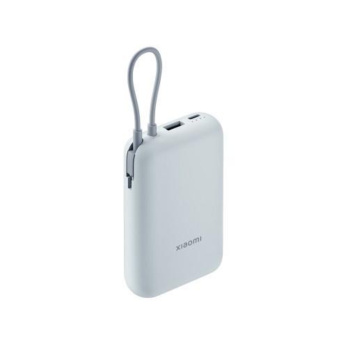 Внешний аккумулятор со встроенным кабелем Mi Power Bank 10000mAh (Integrated Cable) Ice Blue GL