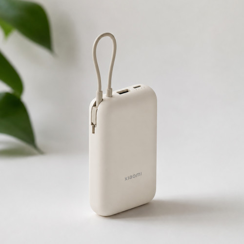 Внешний аккумулятор со встроенным кабелем 22.5W Xiaomi Power Bank 10000mAh (Integrated Cable) Tan GL Внешний аккумулятор со встроенным кабелем 22.5W Xiaomi Power Bank 10000mAh (Integrated Cable) Tan GL