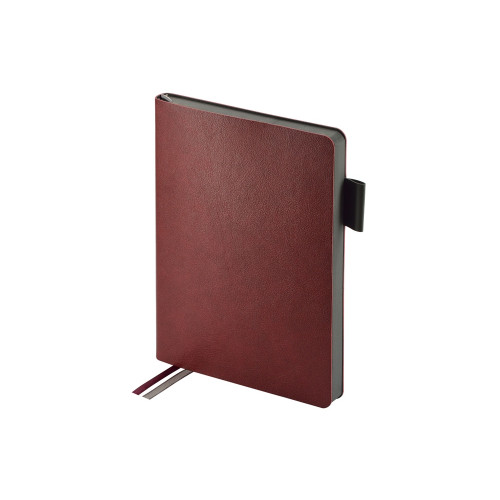 Ежедневник А5 датированный Boston 2026, бордовый с серым обрезом Ежедневник А5 датированный Boston 2026, бордовый с серым обрезом