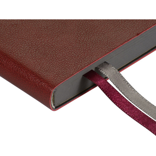 Ежедневник А5 датированный Boston 2026, бордовый с серым обрезом Ежедневник А5 датированный Boston 2026, бордовый с серым обрезом