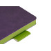 Ежедневник А5 датированный Boston 2026, фиолетовый с салатовым обрезом
