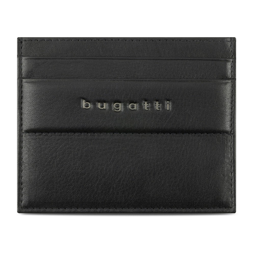 Портмоне для кредитных карт BUGATTI НОМ | NOME, с защитой данных RFID, черное, натуральная воловья кожа, 10,2х0,3х8,2 см Портмоне для кредитных карт BUGATTI НОМ | NOME, с защитой данных RFID, черное, натуральная воловья кожа, 10,2х0,3х8,2 см