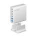 Зарядная станция 4xUSB Type-C, 2xUSB, PD, QC, 160Вт, белый, Deppa