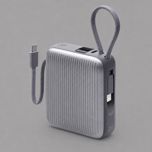 Внешний АКБ NRG Turbo Cable 10000 mAh, 22,5Вт, графит, Deppa Внешний АКБ NRG Turbo Cable 10000 mAh, 22,5Вт, графит, Deppa