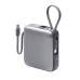Внешний АКБ NRG Turbo Cable 10000 mAh, 22,5Вт, графит, Deppa Внешний АКБ NRG Turbo Cable 10000 mAh, 22,5Вт, графит, Deppa