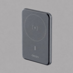 Внешний АКБ NRG MageSafe Alum 5000 мА-ч, 15Вт QI, серый, Deppa